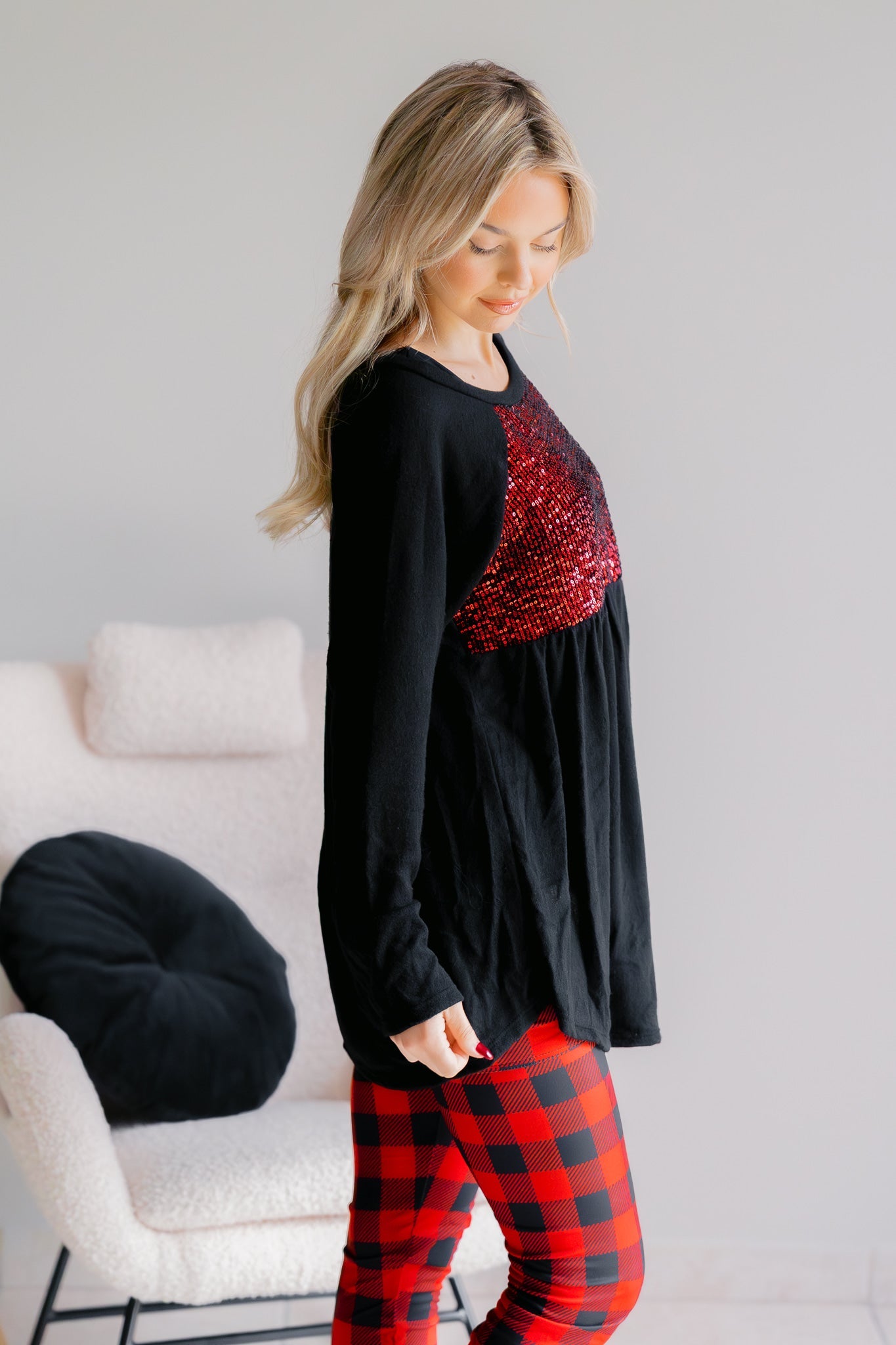 Frosted Berry Sequin Tunic